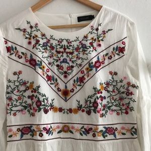 Roolee large white embroidered dress